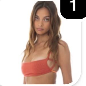 Are You Am I AYAI Chibi Strappy Active Logo Bra Top Cayenne S